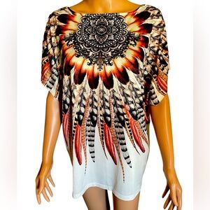 Women’s feather design Zuriet top S/M